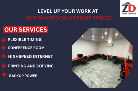Modern workspace designed to support and improve coworking space productivity.