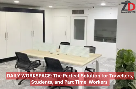 Daily workspace at Zama Daftar for travellers, students, and part-time workers.